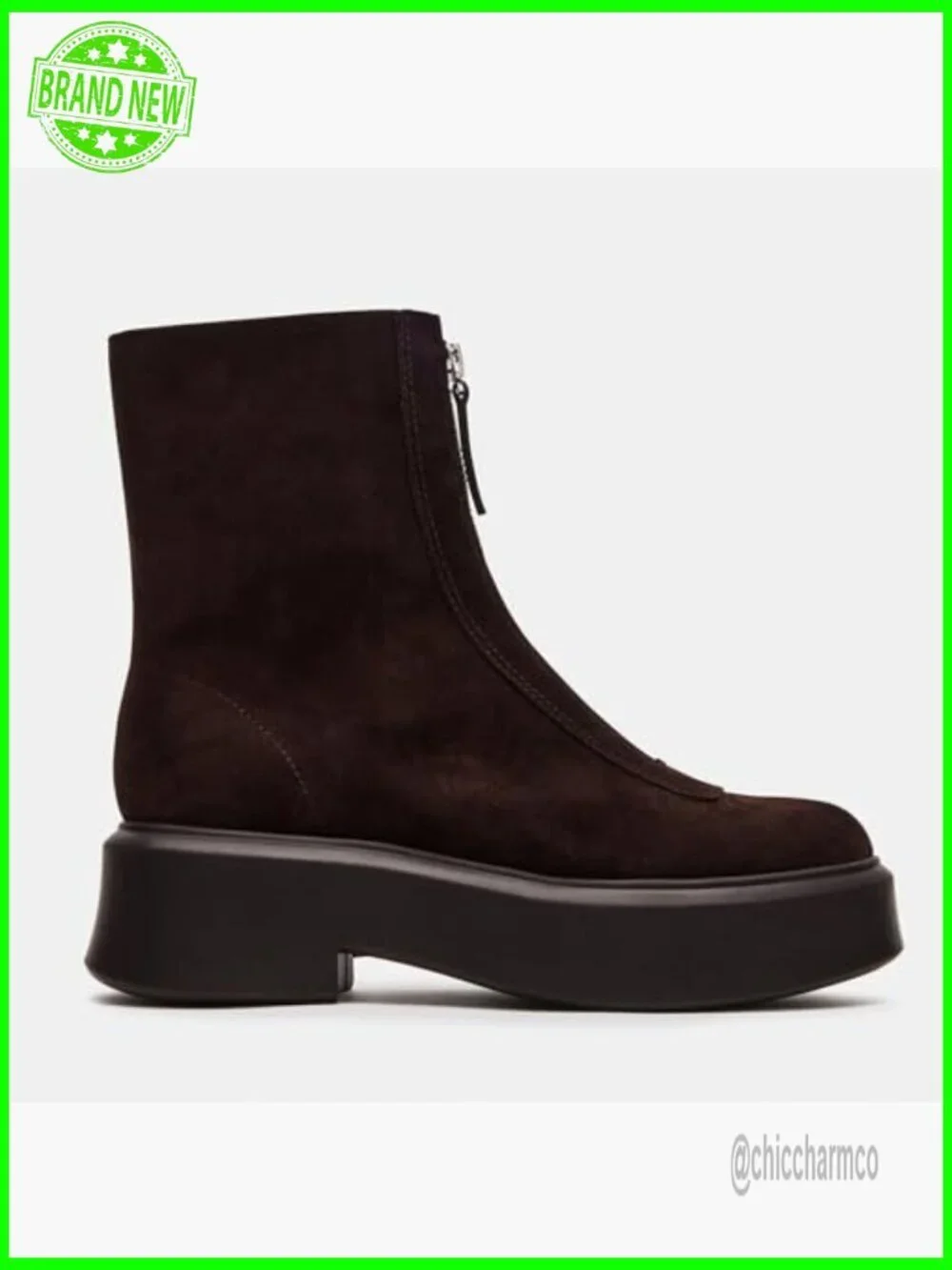 Women's Platform Ankle Boots Block Heel Round Toe Zipper Winter Booties